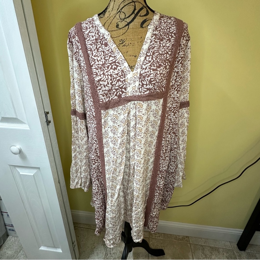 Knox Rose Boho Dress Long Sleeve Size XL